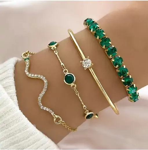 Green Gemstone Bangle Bracelet Review