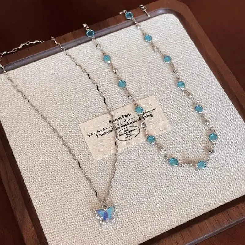 LATS Romantic Blue Crystal Butterfly Necklace Review