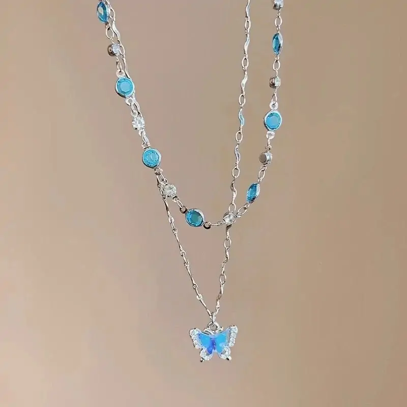 LATS Romantic Blue Crystal Butterfly Necklace Review