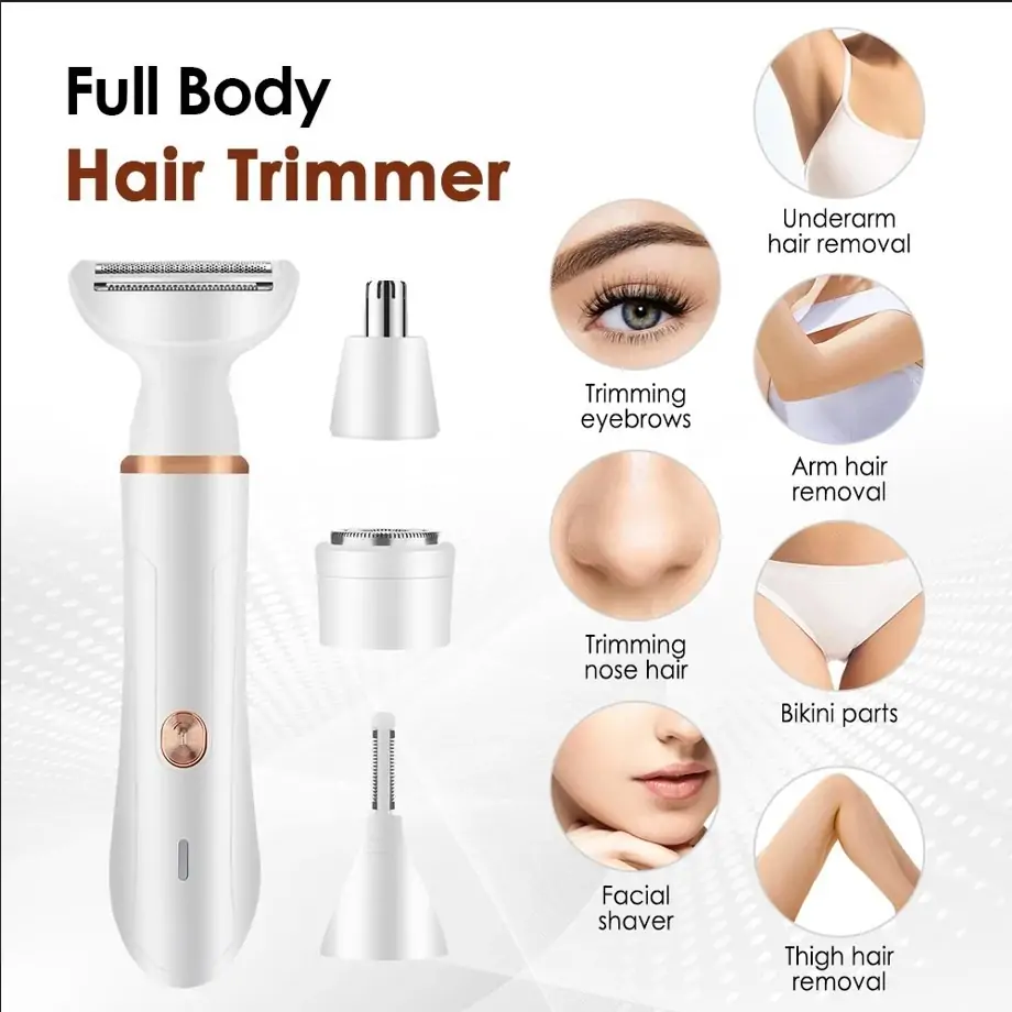 Rechargeable Epilator Electric Razor Review: The Ultimate 4-in-1 Painless Lady Shaver for Women 4 Rechargeable Epilator Electric Razor Review