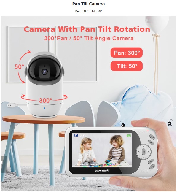 The Ultimate Review: BOAVISION VB801 4.3 Inch Video Baby Monitor with Pan-Tilt Camera 5 The Ultimate Review