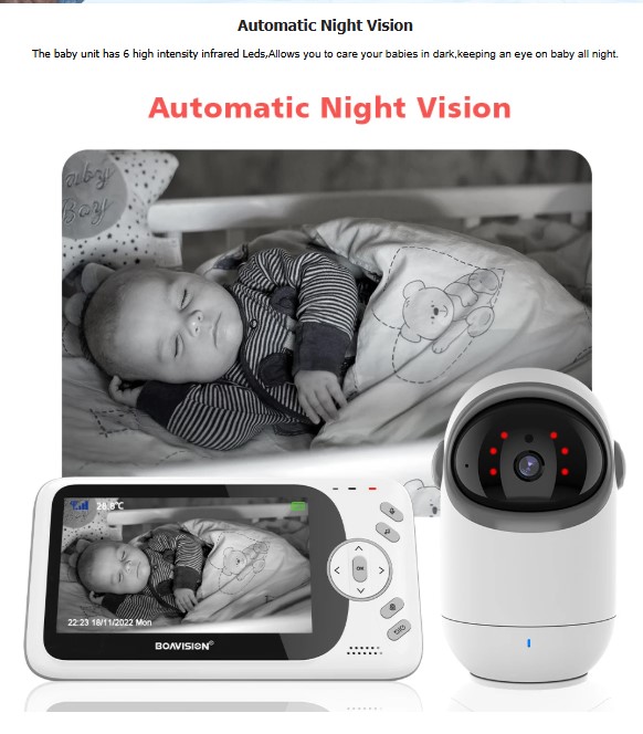The Ultimate Review: BOAVISION VB801 4.3 Inch Video Baby Monitor with Pan-Tilt Camera 6 The Ultimate Review