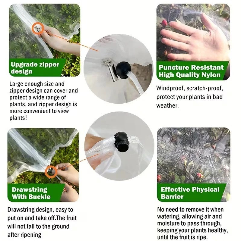 Zippered Garden Netting: Ultimate Plant Protection 8 Zippered Garden Netting