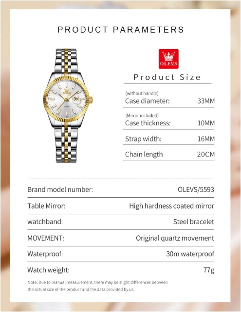 Women's Watch Review: OLEVS 5593 Elegant Timekeeping Meets Affordable Luxury 17 OLEVS 5593 Women's Watch Review