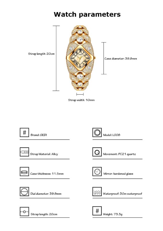 GEDI L08 Diamond Bracelet Watch Review: The Best Light Luxury Women's Watch 2026 13 GEDI L08 Diamond Bracelet Watch Review
