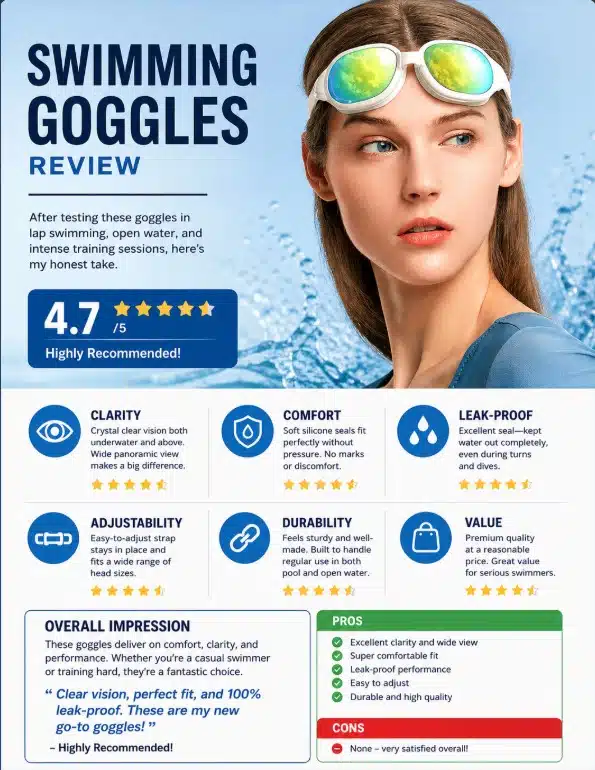 COPOZZ 3817 Swimming Goggles Review