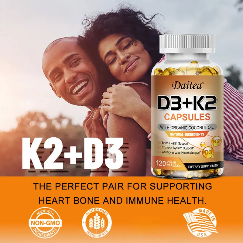 Vegan D3 K2 5000 IU MK-7: Ultimate Calcium Regulation 3 Vegan D3 K2 5000 IU MK-7