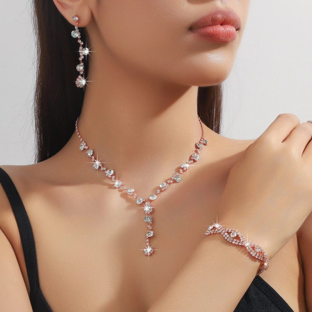 Crystal Rhinestone Necklace: Is This the Best 3-Piece Rhinestone Jewelry Set? 10 Crystal Rhinestone Necklace