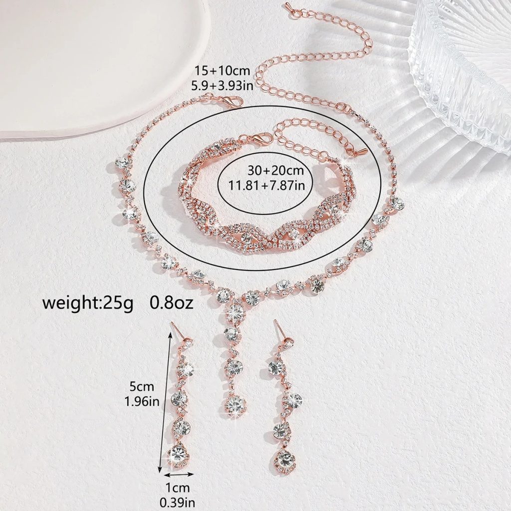 Crystal Rhinestone Necklace: Is This the Best 3-Piece Rhinestone Jewelry Set? 1 Crystal Rhinestone Necklace