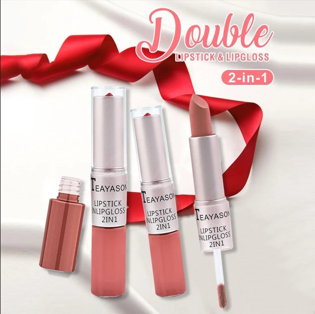 Velvet Matte Lipstick Review: Long Lasting Double Head Lip Gloss 1 Velvet Matte Lipstick