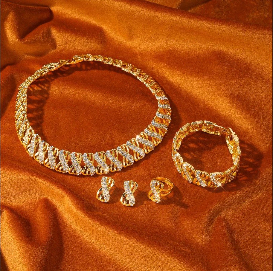 Best Affordable: 4-Piece Dubai Gold Jewelry Set for Women 4 Best Affordable