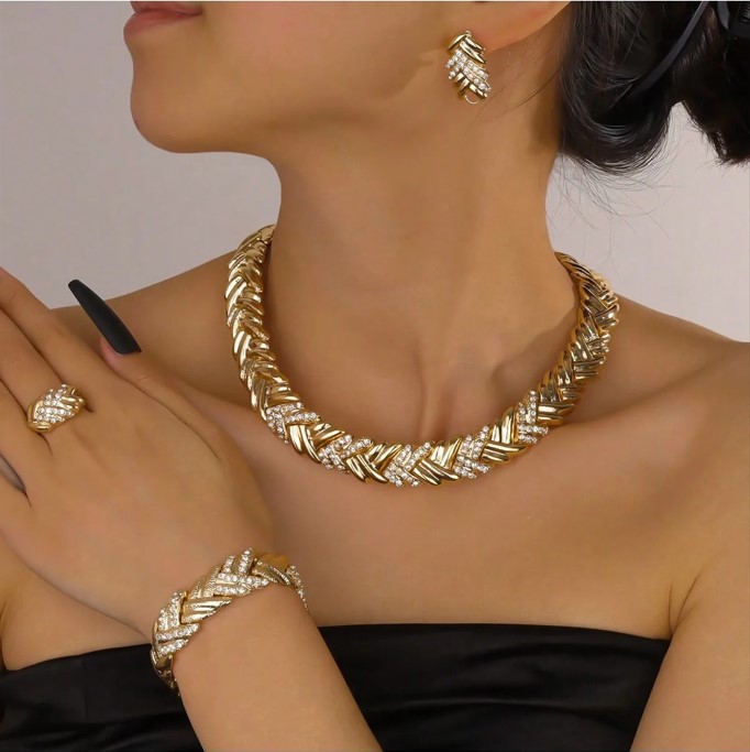 Best Affordable: 4-Piece Dubai Gold Jewelry Set for Women 3 Best Affordable