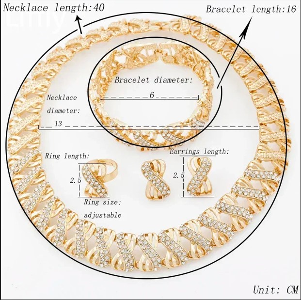 Best Affordable: 4-Piece Dubai Gold Jewelry Set for Women 5 Best Affordable