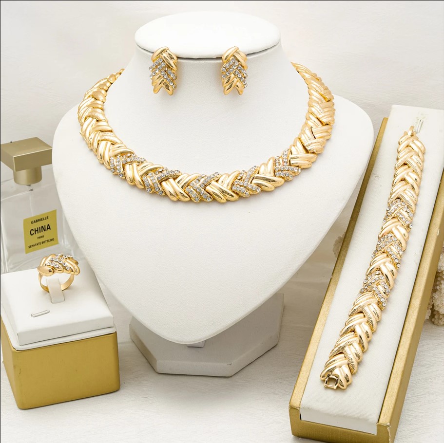 Best Affordable: 4-Piece Dubai Gold Jewelry Set for Women 1 Best Affordable